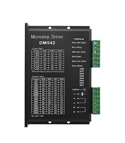 Microstep Driver DM542 Stepper Motor Controller 2-Phase Digital Stepper Motor Driver DC Max 4.2A 20-50V