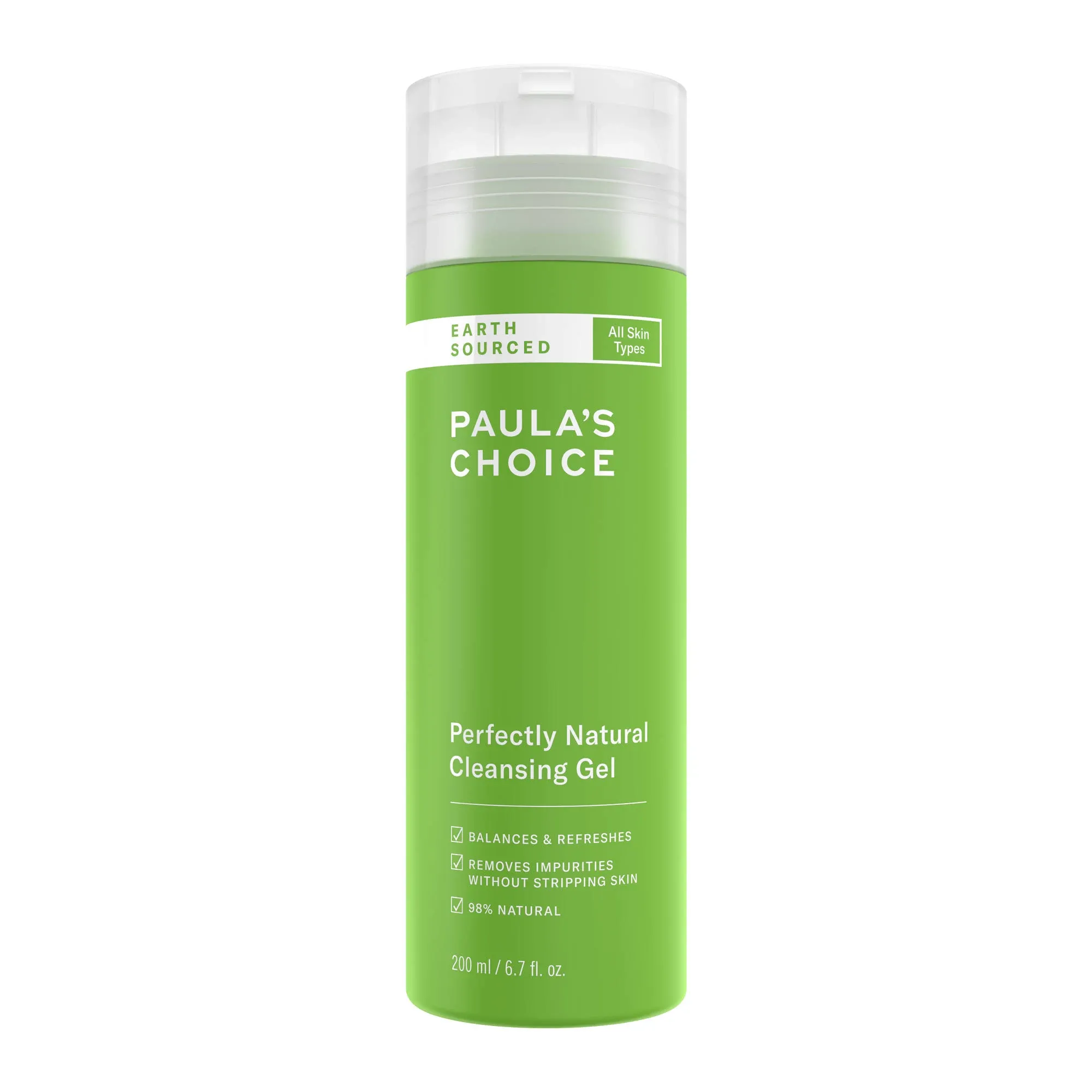 Paulas Choice EARTH SOURCED Perfectly Natural Gel Cleanser With Aloe, 98% Natural ...