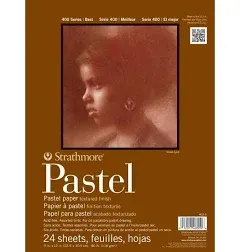 2-Pack - Strathmore 400 Series Pastel Pad, Assorted Colors, 9"x12" Glue Bound, 24 Sheets Each.