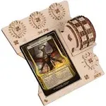 CZYY Commander EDH Command Zone Tray with Life Counter Wooden Compatible with Magic The Gathering, MtG