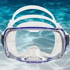 Open Box IST Imperial Panoramic View Hands-Free Water Clearance Mask - Clear / Blue