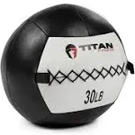 Titan Fitness 30 LB Soft Leather Medicine Wall Ball, Color-Coded Weight Ball