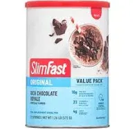 SlimFast Original Meal Replacement Shake Mix, Rich Chocolate Royale, 20.18 Oz