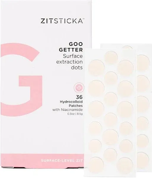 ZITSTICKA Goo Getter Surface Extraction Dots Zit Patches 36ct ••SEALED•• +🎁