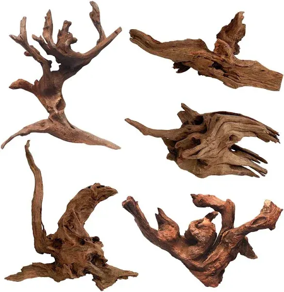 5Pcs Driftwood Branches Aquarium Wood Decoration