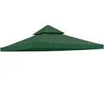 Yescom 10'x10' Replacement 2 Tier Gazebo Canopy Top Patio Cover Green