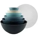 Plastic Mixing Bowls with Lids - 12 Piece Nesting Bowls Set Includes 6 Prep Bowl