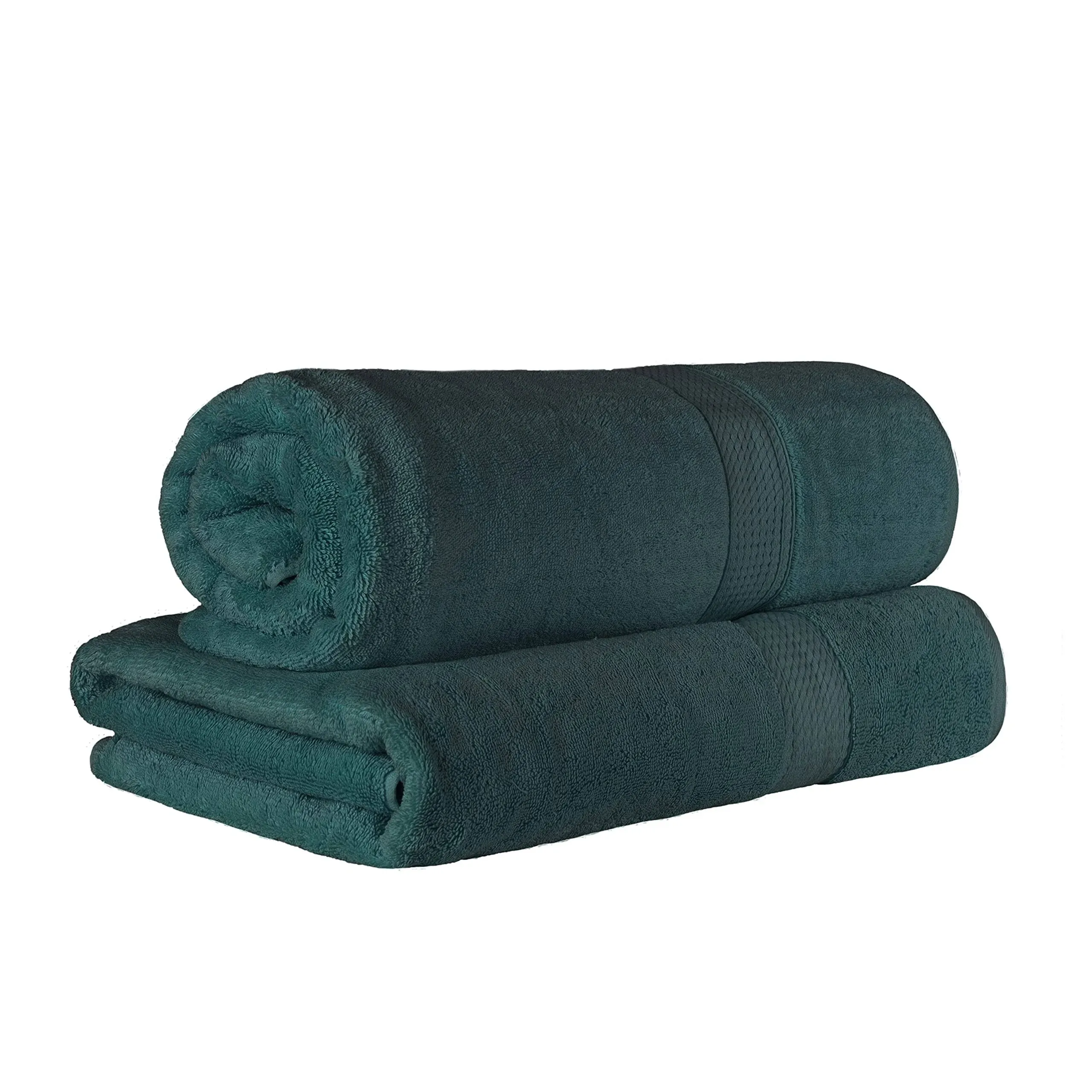 Superior Egyptian Cotton Highly Absorbent 2 Piece Ultra-Plush Solid Bath Sheet Set - Teal