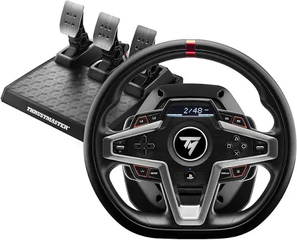 Thrustmaster T248X, Racing Wheel and Magnetic Pedals, HYBRID DRIVE, Magnetic Paddle Shifters, Dynamic Force Feedback, Screen with Racing Information (XBOX Series X/S, One, PC)