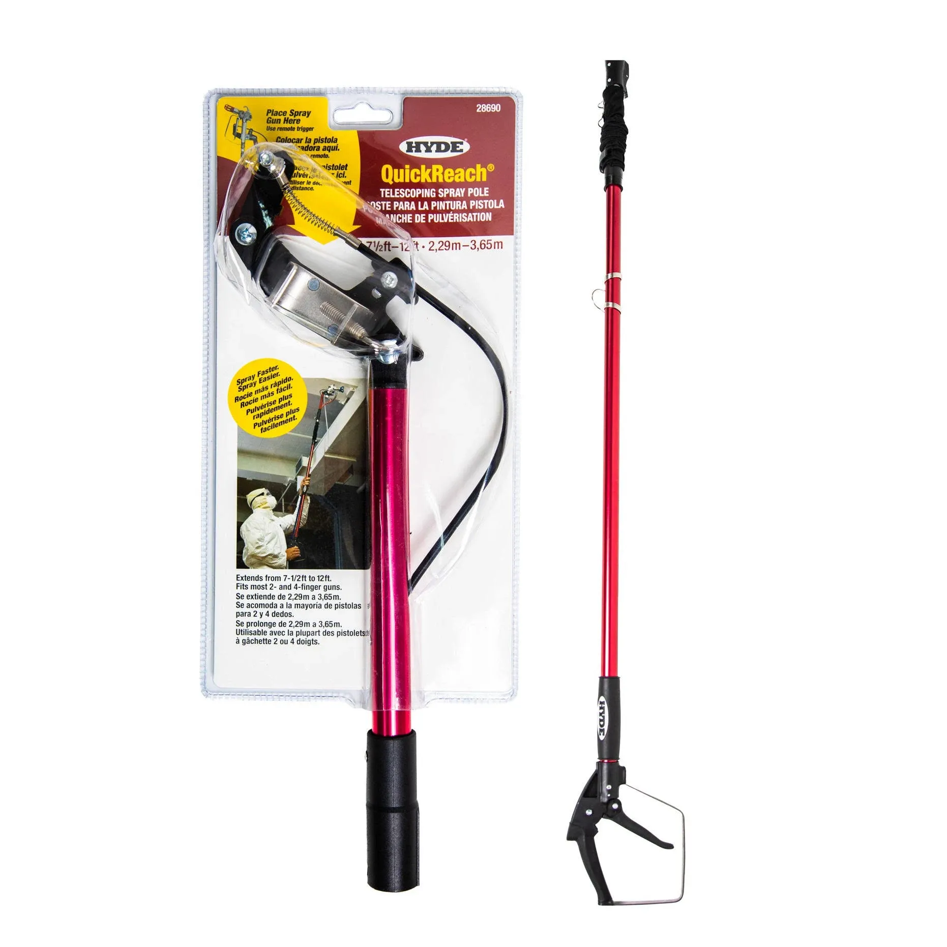 Hyde QuickReach 28690 Telescoping Spray Extension Pole HEAD ONLY