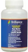 Liquid Ready Laser Marking Powder - Red (Copper Tone) -Brilliance Laser Inks - BLI201MRLIQ120 - Black Laser Ink for Metals Marking with CO2/Fiber/YAG