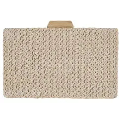 Natural Straw Box Clutch