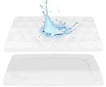 Pack and Play Mattress Pad Sheets Cover Waterproof, Soft Quilted Pack and Play P