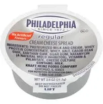 Philadelphia Original Cream Cheese Spread 0.75 oz. Cup 100 per Case