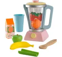 KidKraft Wooden Smoothie Set, 12 Pieces, Toy Food, Pastel