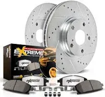 Power Stop K7301-36 Rear Z36 Truck & Tow Brake Kit, Carbon Fiber Ceramic Brake Pads and Drilled/Slotted Brake Rotors