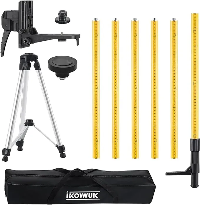 IKOVWUK 13.8 ft Telescoping Laser Level Pole Tripod