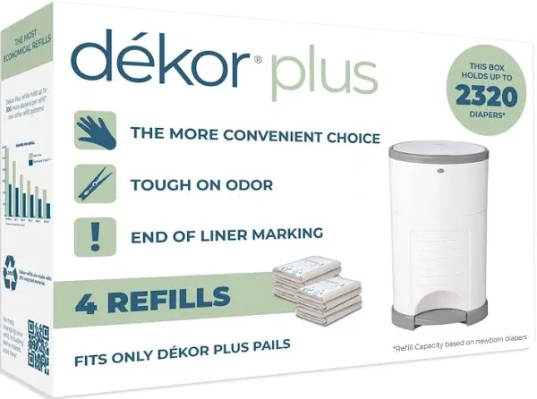 Diaper Dekor Plus Diaper Pail Refills - 2 pack