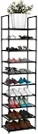 Fiducial Home 10 Tiers Shoe Rack 20-25 Pairs Sturdy Shoe Shelf