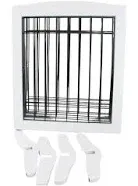 LZRS Sturdy Wood Pet Gate, Freestanding Wire Dog Gate Safety Fence Indoor, Fo...