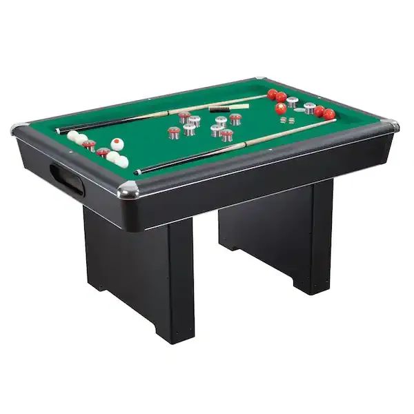 Hathaway Renegade 54 in. Slate Bumper Pool Table for Family Game Rooms with Green Felt, 48 in. Cues, Balls, Brush and Chalk BG2404PG