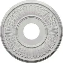 Ekena Millwork CM15BE Berkshire Ceiling Medallion, 15 3/4"OD x 3 7/8"ID x 3/4"P, Factory Primed