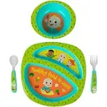 The First Years CoComelon Dinnerware Set - Toddler Plates and Toddler Utensils- 