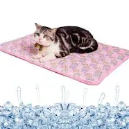 SEIS Dog Ice Pad Ice Silk Cats Kennel Mat Pet Cooling Pad Summer Cool Bamboo Mat Breathable Pad