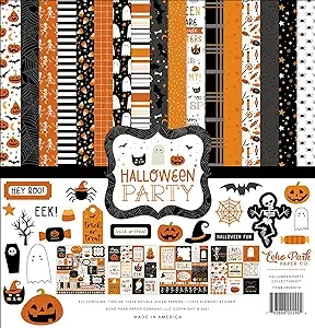 Echo Park Paper Company Halloween Party Collection Kit Paper, Multi, 12-x-12-Inch