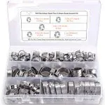 PADTON PEX Clamp Assortment Kit 85 Pieces Stainless Steel PEX Fittings Crimp Rings Cinch Clamps Sizes 3/8’’