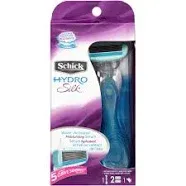 Schick Hydro Silk Expert Care Moisture Hydration Razor Handle + 2 Cartridges New