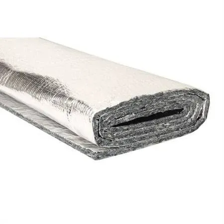 Speedway Motors Aluminized Heat and Noise Insulation Shield, Double Sided, 99.5% Pure Industrial Aluminum, 46"x75" Sheet, Fire Retardant, For Under Carpet, Hoods, Firewalls, Headliners, Doors