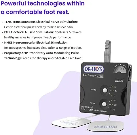 Dr Ho's Circulation Promoter XP Essential Package - EMS and TENS Machine, AMP Pain Relief, TENS Unit Muscle Stimulator for Feet and Leg Pain