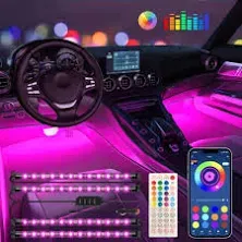 Interior Car Lights Keepsmile Car Accessories APP Control with Remote Music S...