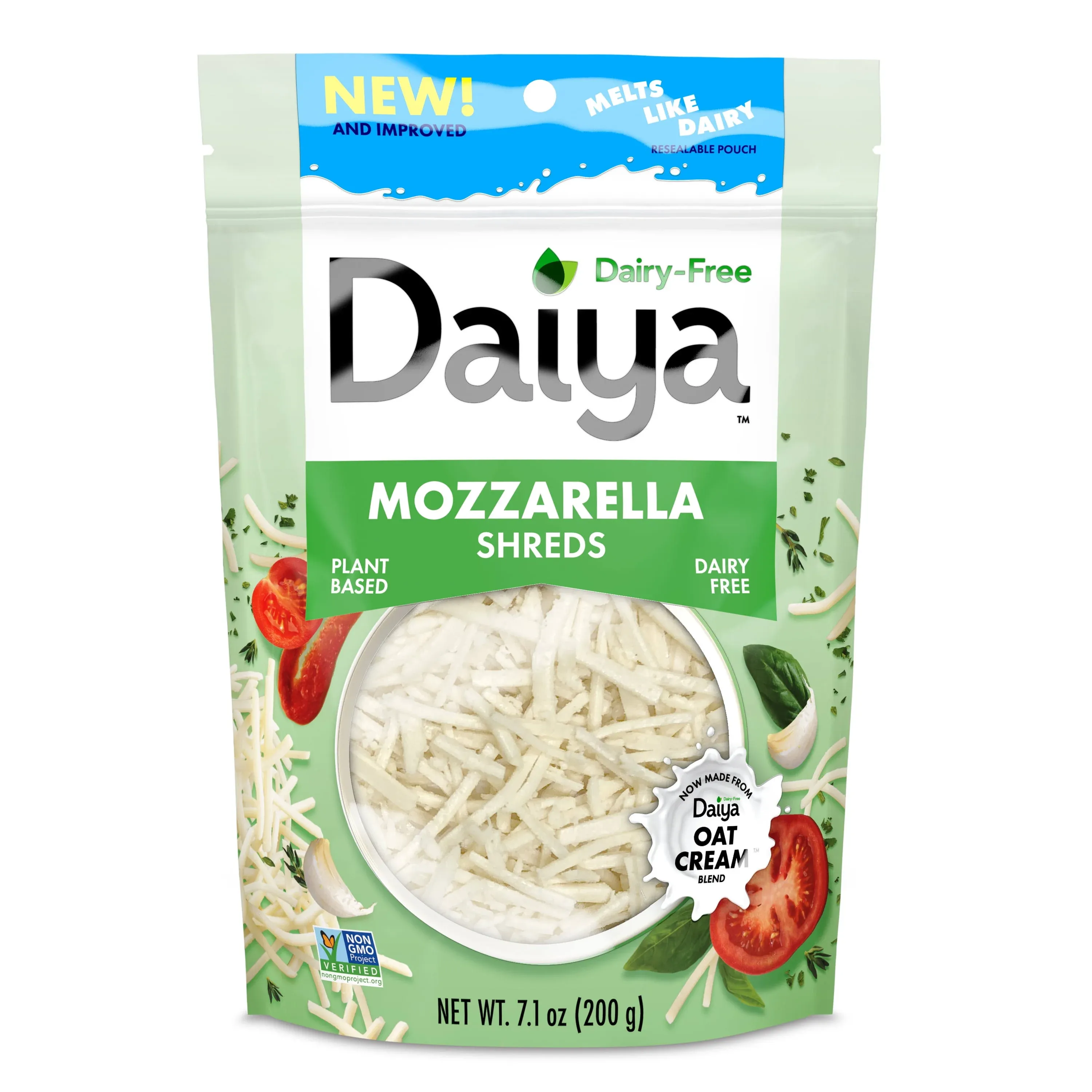 Daiya Deliciously Dairy-Free Mozzarella Style Shreds, Chickpea (7.1 oz)