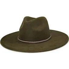 Big Wide Brim Fedora Hat for Women - Nashville Outfits Western Hats Women's Felt Panama Rancher Hat