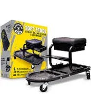 Chemical Guys ACC618 Soft Stool Ultimate Rolling Detailing &amp; Utility Cart Used