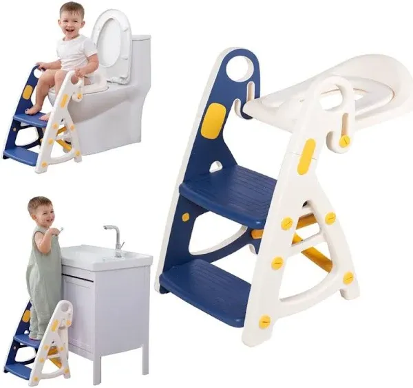 Potty Training Seat &amp; Toddler Step Stool, Ultimate Stability Toddler Toilet Seat