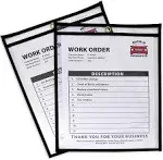 C-Line® Shop Ticket Holders, Stitched, Both Sides Clear, 50", 8 1/2 x 11, 25/BX