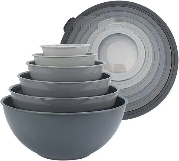 COOK WITH COLOR 12-Piece Nesting Mixing Bowls Set - Blue