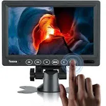 7 inch Small HDMI Monitor 1024x600 Resolution Small 1080P Portable IPS Monitor with Remote Control with Built-in Speakers HDMI VGA Input for Gaming CCTV Security Raspberry Pi PC