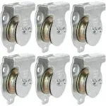 6 Pack Wall Mounted Pulley 1-1/2 Inch Wall and Ceiling Mount Single Pulley fo...