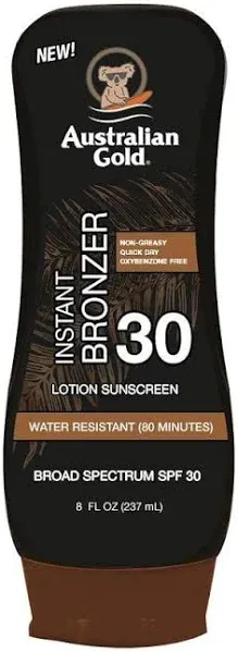 Australian Gold® SPF 30 Sunscreen Lotion with Instant Bronzer - 8 oz.