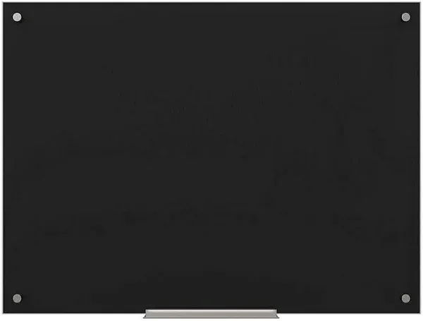 U Brands Black Glass Dry Erase Board