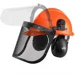 NoCry 6-in-1 Industrial Chainsaw Helmet with Face Shield and Ear Muffs - Incl...