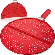 Splatter Screen for Frying Pan Foldable Grease Splatter Guard Silicone Splatter