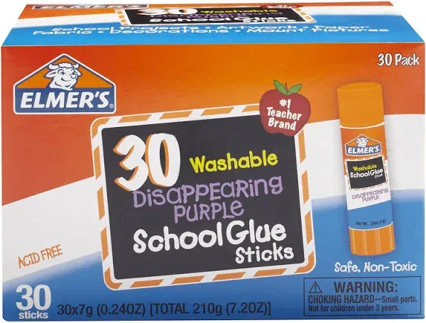 Elmer's Disappearing Purple School Glue Sticks