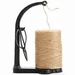 Sungmor Cast Iron Garden Twine Holder Set - 1300ft. Natural Jute Twine String & Rope Rack & Scissors - Decorative & Practical Home Arts Crafts Tools for Picture Display Gift Wrapping Packing Gardening