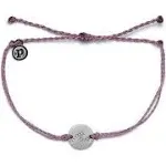 Pura Vida NEW Wave Lavender Purple Adjustable Bracelet NWT Pave Coin Silver Cute