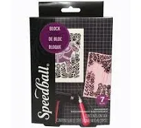 New Unused Sealed Speedball Block Printing Starter Kit With 3 Tips 